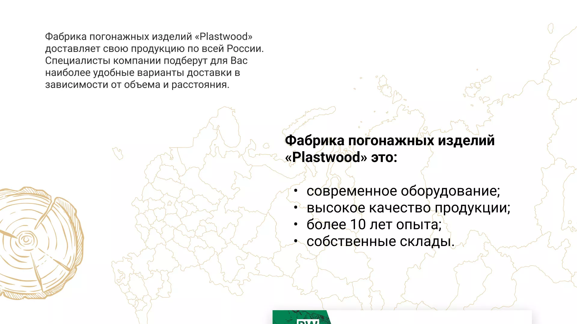 Разработка айдентики и сайта компании «Plastwood» в Первомайске
