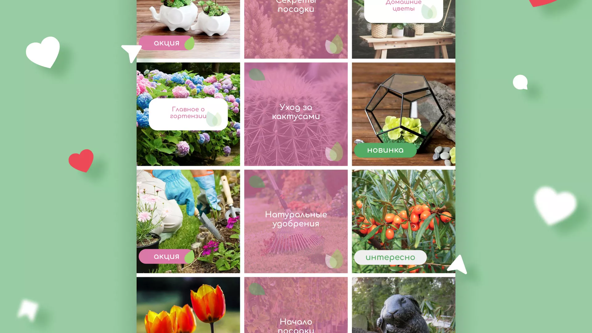 Разработка оформления профиля Instagram для магазина «Floraint» в Первомайске