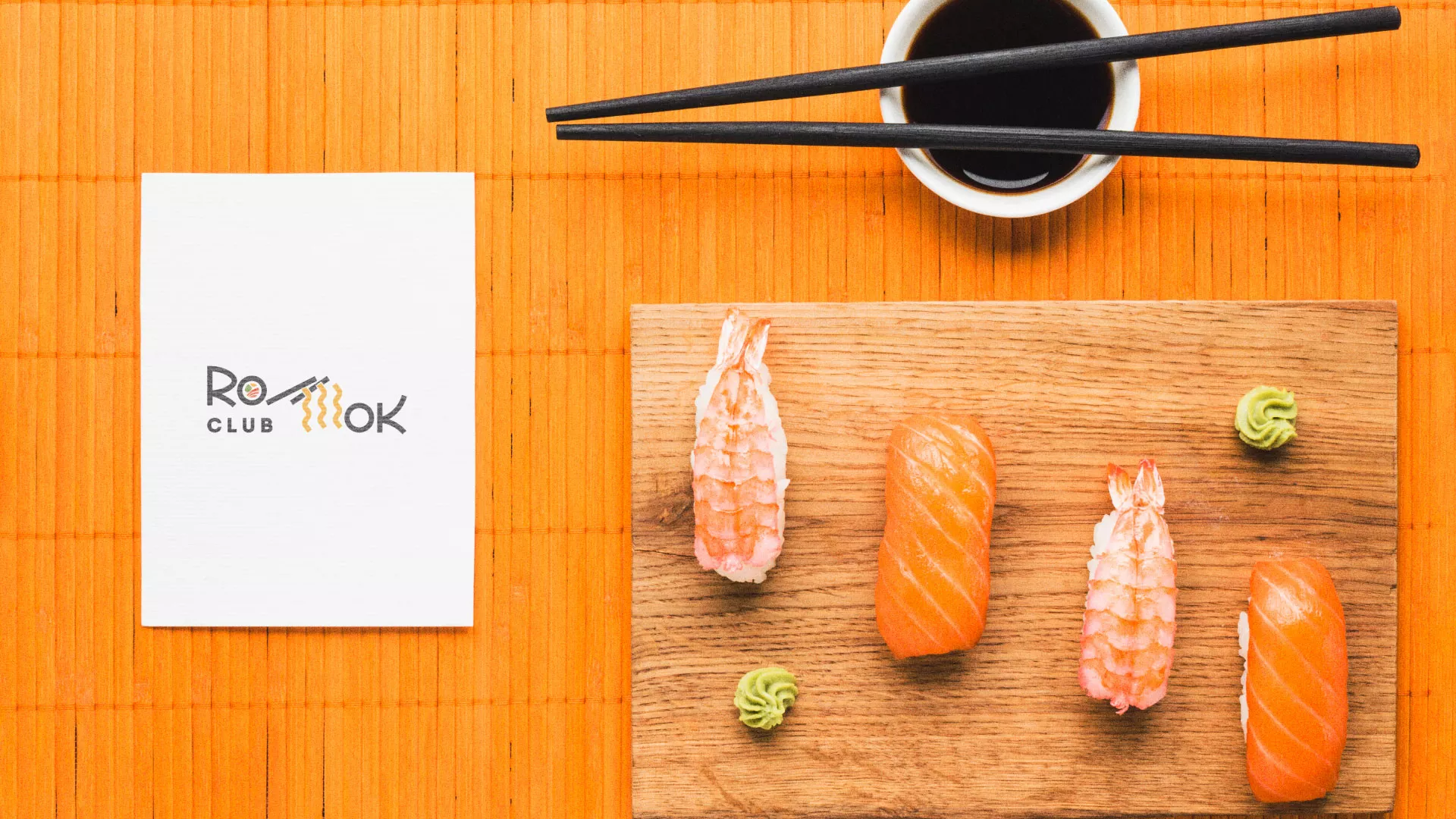 Создание логотипа суши-бара «Roll Wok Club» в Первомайске