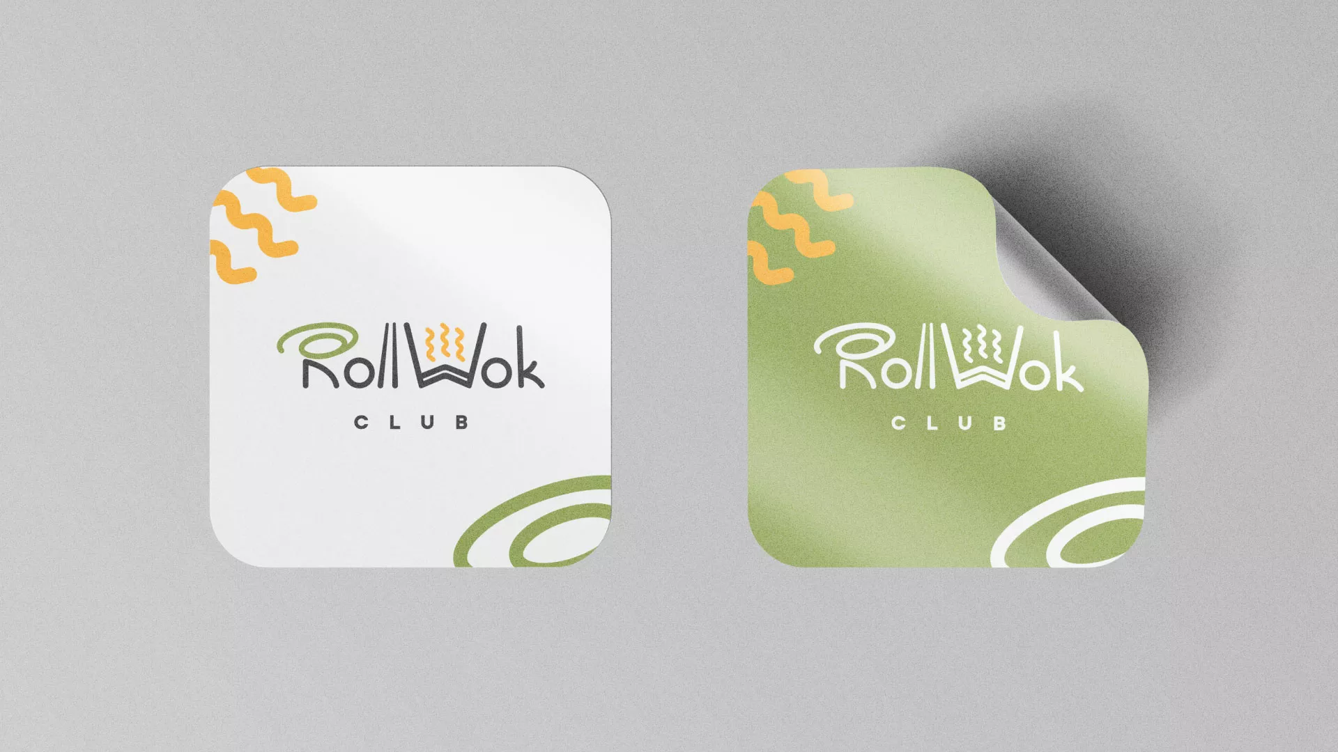 Разработка логотипа и фирменного стиля суши-бара «Roll Wok Club» в Первомайске