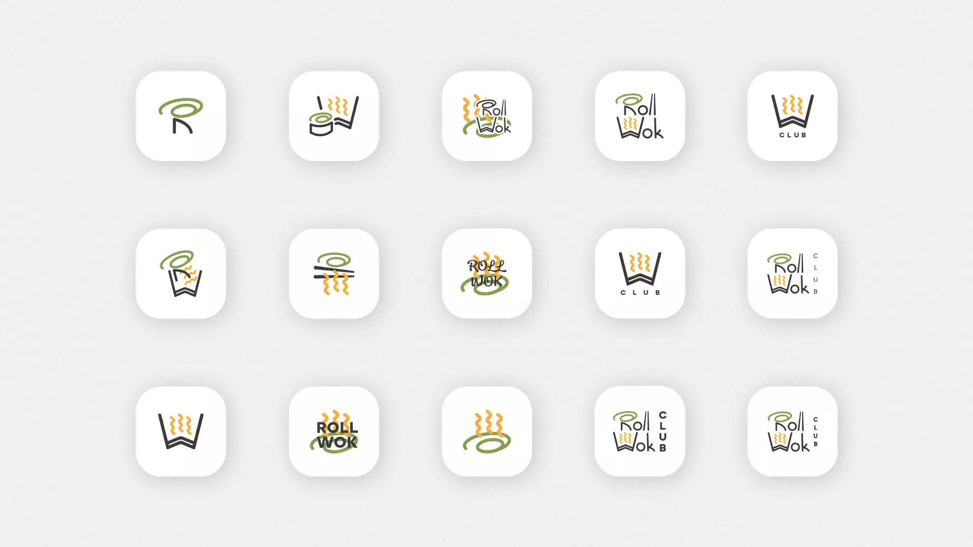 Разработка иконки приложения суши-бара «Roll Wok Club» в Первомайске